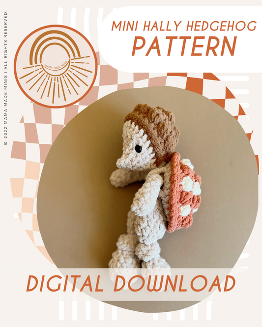 MINI Hally Hedgehog Knotted Lovey — PATTERN