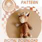 MINI Hart Highland Cow Knotted Lovey — PATTERN