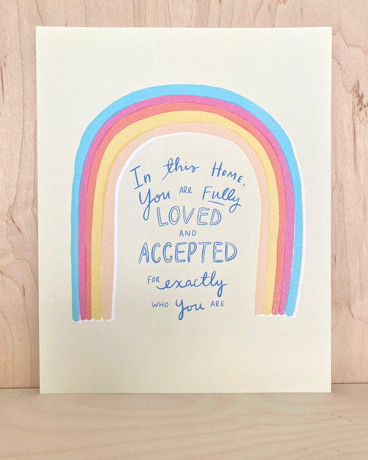 'In This Home You Are Fully Loved' Art Print